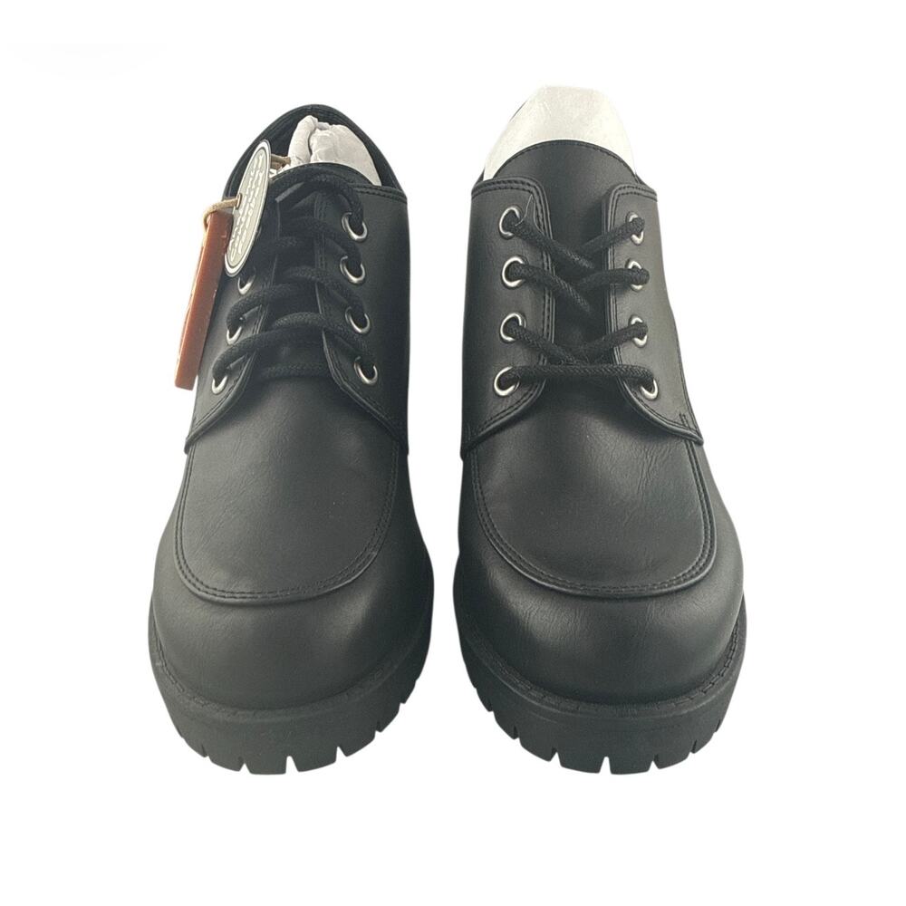 NWB MIA Vicki Black Chunky Platform Oxford Lace-Up -Lug Sole Women's Size 7.5 - Picture 2 of 7